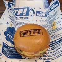 A vegan bacon cheeseburger! Could hardly tell...was delicious! at WTF Burgers in North London