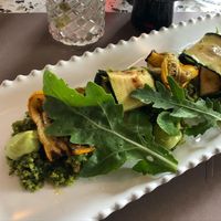 couscous with pistachio pesto, grilled courgette and avocado cream at Wirtshaus Mättle in Loerrach