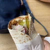 Falafel with hummus  at King Falafel in Oslo