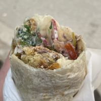 Falafel with hummus  at King Falafel in Oslo