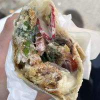 Falafel with hummus  at King Falafel in Oslo