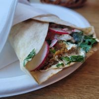 Falafel and hummus at King Falafel in Oslo