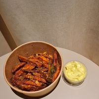 Sweet potato fries at Vorstid & Vahvlid in Parnu
