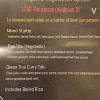 Vegan set menu at Thaitastic in Llandudno