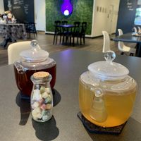 Tweedle twins tea and queen of hearts tea  at Drink Me Tea Room in Tempe