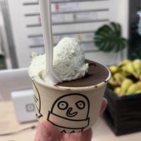 Pear and ginger and gianduja vegan gelato   at Mapo in Newtown