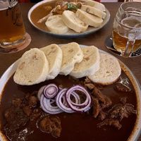 Amazing goulash and Paprika ,,chicken,, 👌  at Shromaždiště in Prague