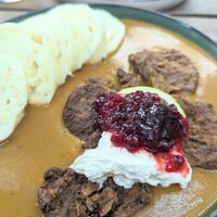 Svíčková at Shromaždiště in Prague