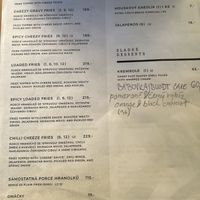 menu  at Shromaždiště in Prague