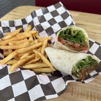 Veggie wrap with avocado  at Yogi's Waffles & Grill in West Yellowstone