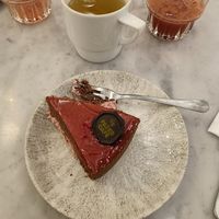 Smoothies, tea and cake at Karl Fazer Cafe in Helsinki