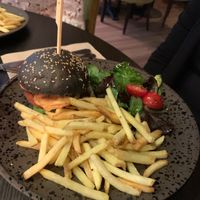 Plant based burger at Six in Brighton