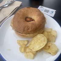 gf bagel w/ cc, tomato, & egg  at Sable in Richmond