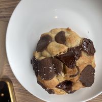 An incredibly decadent warm gooey cookie  at Sable in Richmond