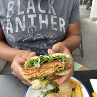 Deep fried lasagna sandwich   at Sable in Richmond