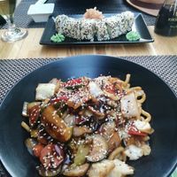 Udon noodles and vege maki  at Panda Sushi in Zadar