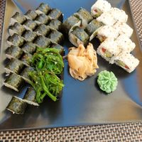 Vegetarian plate for 2. Be cautious with green cream, it is vasabi. at Panda Sushi in Zadar