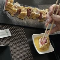 Sweet sushi. This one was not vegan! But very tasty.  at Panda Sushi in Zadar