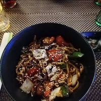 Udon noodles with teriyaki sauce at Panda Sushi in Zadar