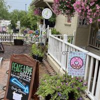 Outside area, above the actual cafe at Peace Love Coffee in St Charles