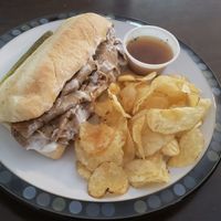Vegan French Dip at Peace Love Coffee in St Charles