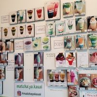 Nothing artificial. Most drinks are vegan (just not whipped cream or shaved ice with condensed milk) at Matcha-Ya in Kapaa