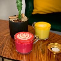 Beetroot latte  at PABLO'S in Viborg