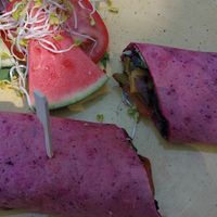 Rote-Bete-Wrap at Aan de Gracht in Elburg