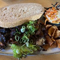 Pulled shiitake sandwichh  at Aan de Gracht in Elburg