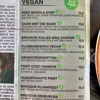 vegan menu at Aan de Gracht in Elburg