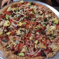 Pulled through a hedge pizza  at Italia Pizza and Mediterranean Cuisine in Nashville