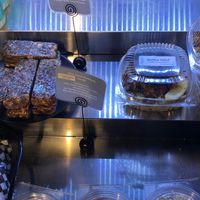 Vegan options in to-go fridge  at Cortado Tasting Room in Bedford