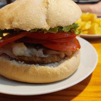 Hamburguesa de setas y manzana at Córner Burger in Lierganes