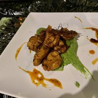 Heura meat with a kale and truffle base  at Go Vegan by Adrian Muser in Altea