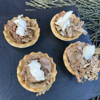 Vegan 🌱 tuna canapés   at Go Vegan by Adrian Muser in Altea