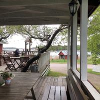 Restaurant is just by the sea at Bystrand in Kirjais