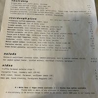 June 23 menu  at Mother & Wild in Corsham