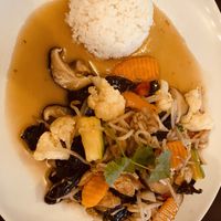 Tofu au champignons parfumés  at Source des Parfums in Wavre