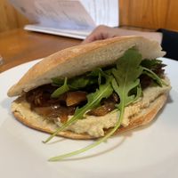 Oink Fladenbrot mit Humus at Oink Oink in Krems An Der Donau