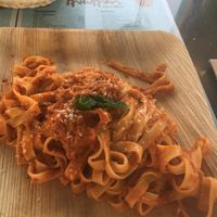 Red pesto pasta at Manumaga in Mojacar
