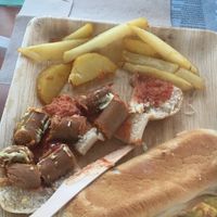 Vegan hotdog!  at Manumaga in Mojacar
