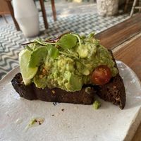 Avocado toast at Tierra in Tulum