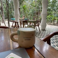 Coconut milk capuchino  at Tierra in Tulum