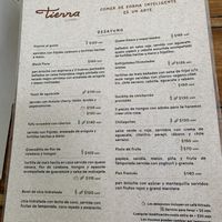  Breakfast menu at Tierra in Tulum