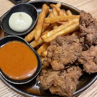 Fried “chicken” - breading on chicken a little flour-y at Casa Kaizen in Montreal