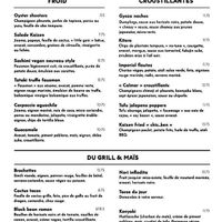 Menu tapas at Casa Kaizen in Montreal