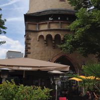 Entrance at Café Eschenheimer Turm in Frankfurt