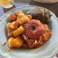 Baked peppers and tomatoes, Gemista  at Palia Plaka - Παλιά Πλάκα in Kefalonia