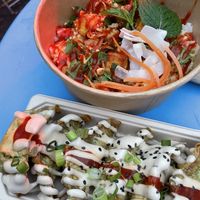 Tofu Satay Rice Bowl & 6pc Veg Dumplings  at VIETBOX in South West London