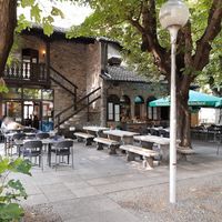 Outdoor seating at Grottino Ticinese in Bellinzona